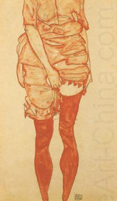 Standing Woman in Red (mk12), Egon Schiele
